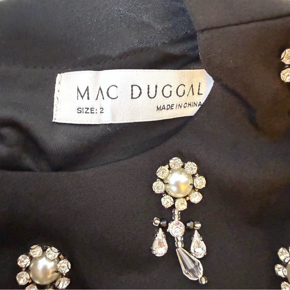 Mac Duggal Embellished Sleeveless Fitted Cocktail Dress Women’s Size 2 - Picture 17 of 17